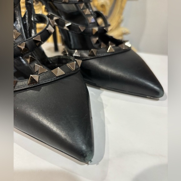 Valentino Garavani Rockstud Ankle Strap Pumps 100MM, Size: 37.5 - Picture 6 of 16